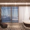 villa contemporaine suisse salle de bain