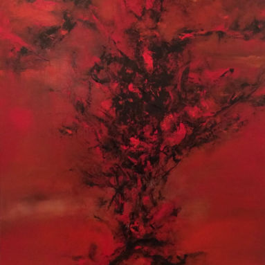 130cm X 97cm Tornade rouge - 130cm X 97cm